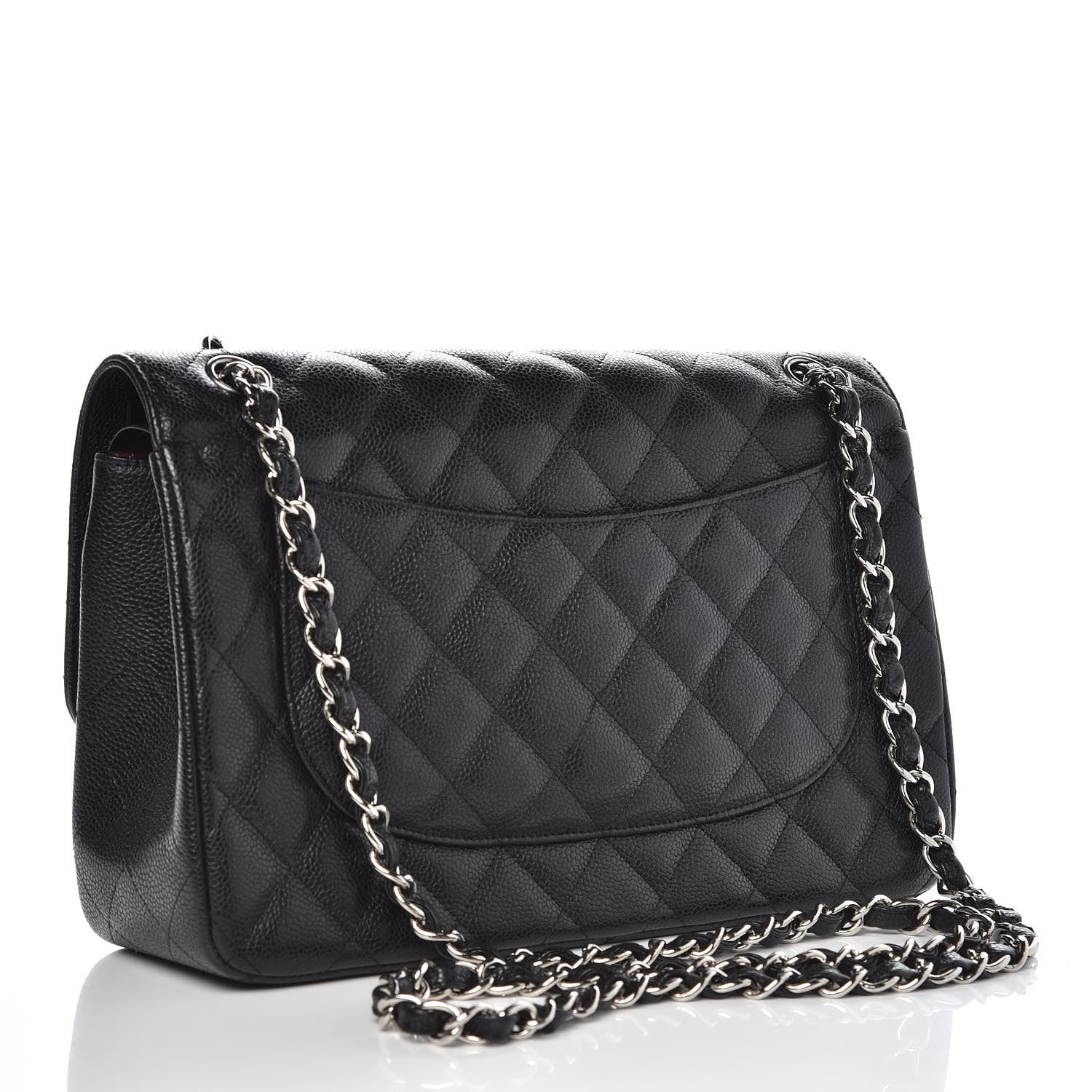 Chanel Caviar Quilted Jumbo Double Flap Black 3 of 8