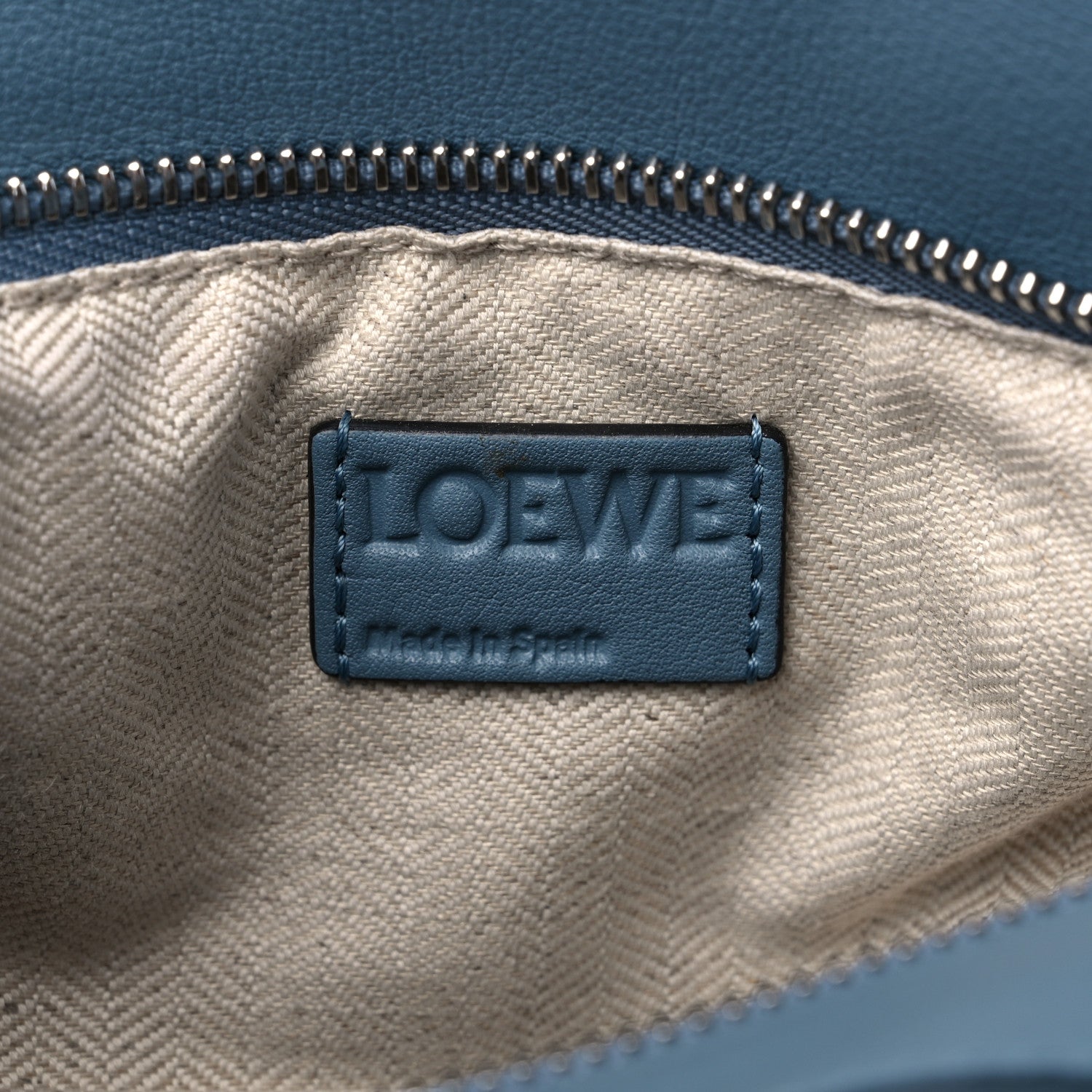 Loewe Calfskin Small Puzzle Bag Stone Blue 7 of 12