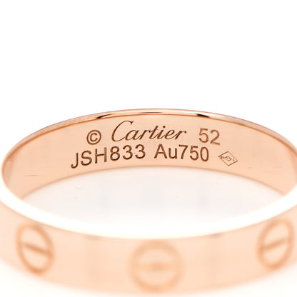 Cartier 18K Pink Gold 3.5mm LOVE Wedding Band Ring 52 6 4 of 5