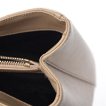 Saint Laurent Grain De Poudre Matelasse Chevron Monogram Shopping Bag Nude Powder 12 of 18