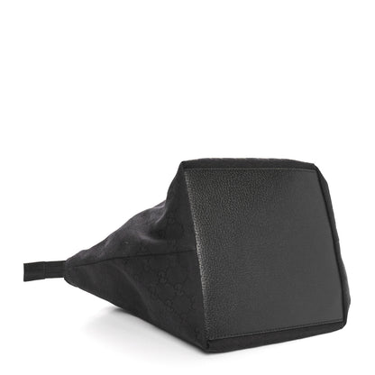 Gucci GG Monogram Small Web Handle Bucket Tote Black 4 of 10