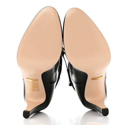 Gucci Malaga Kid Indya Bow Tie Ankle Boots 35 Black 5 of 8