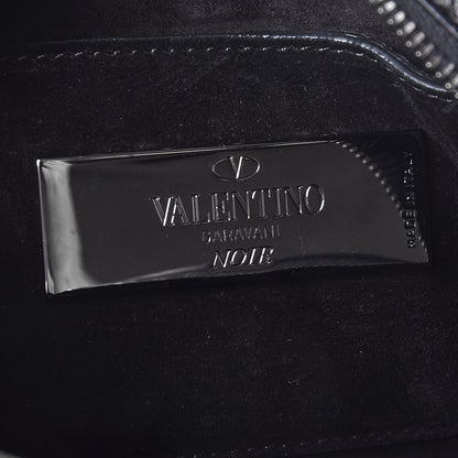 Valentino Garavani Craquele Calfskin Rockstud Camera Crossbody Bag Black 6 of 6