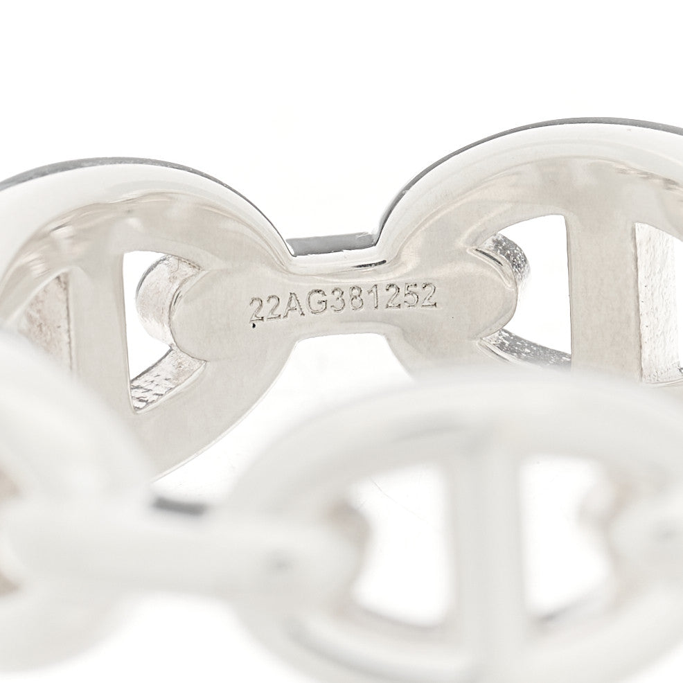 Sterling Silver PM Chaine d'Ancre Enchainee Band Ring 55 7.25