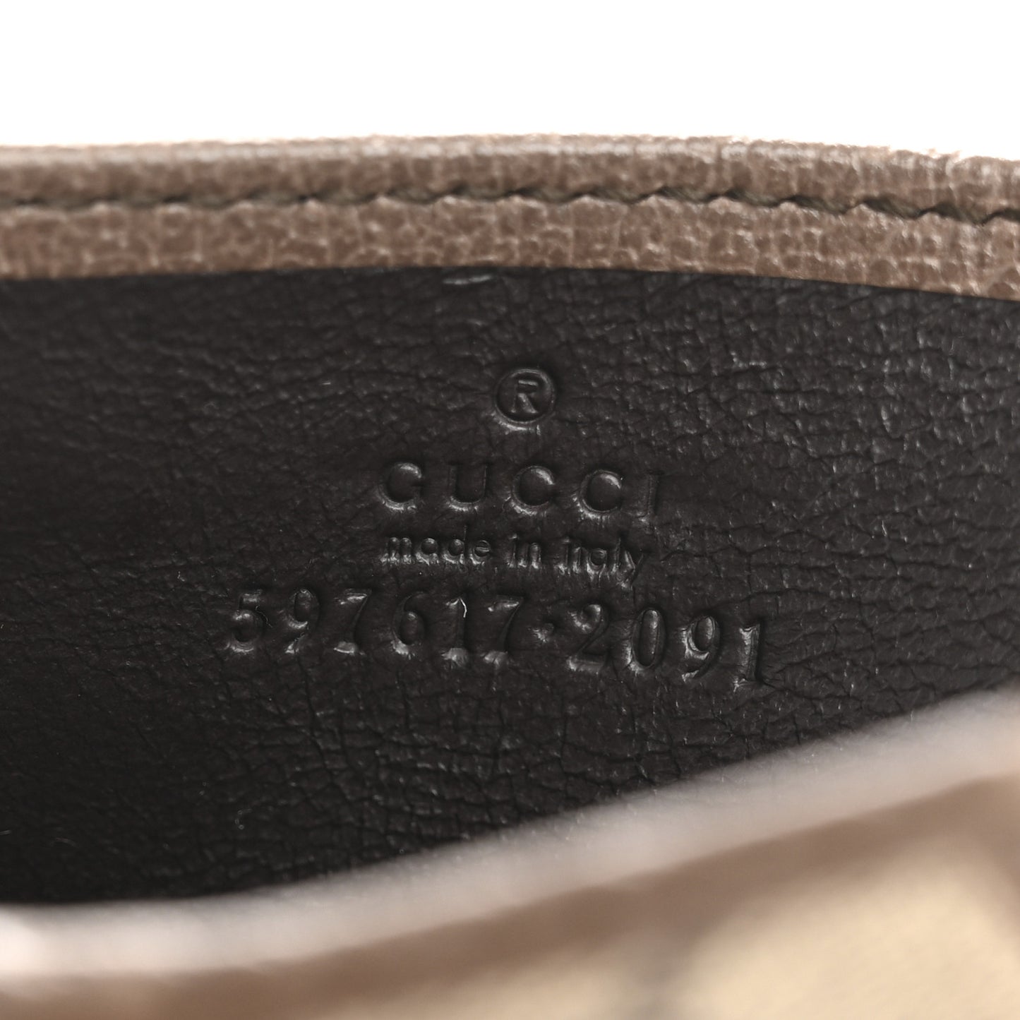 GG Supreme Monogram Ophidia Card Holder Brown