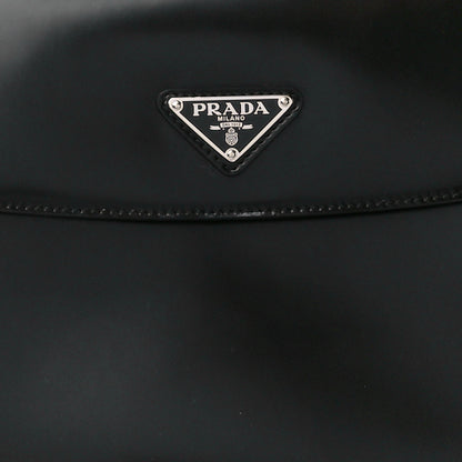 Prada Spazzolato Cleo Flap Adjustable Strap Shoulder Bag Black 9 of 11
