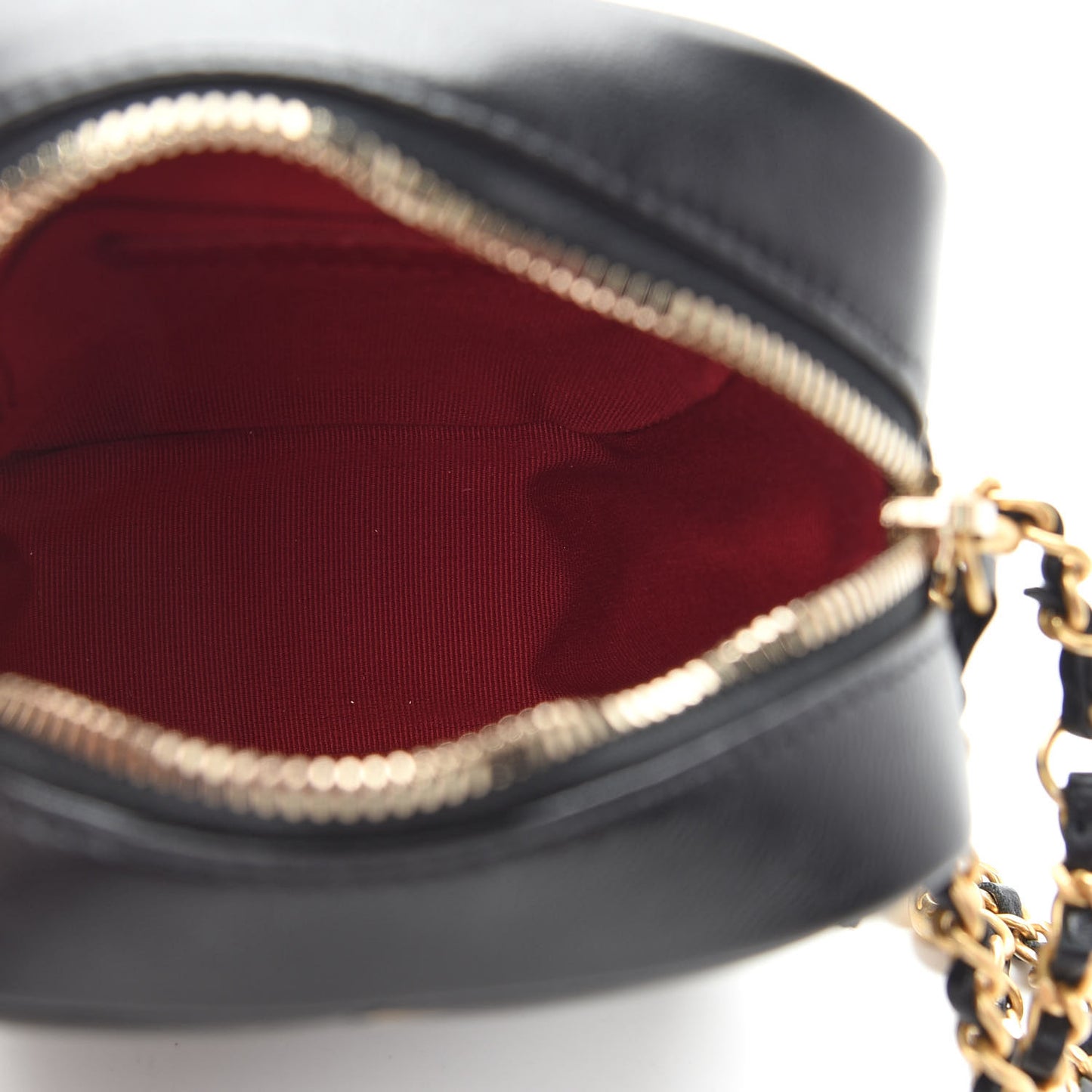 Lambskin Quilted Vertical My Perfect Camera Case Black