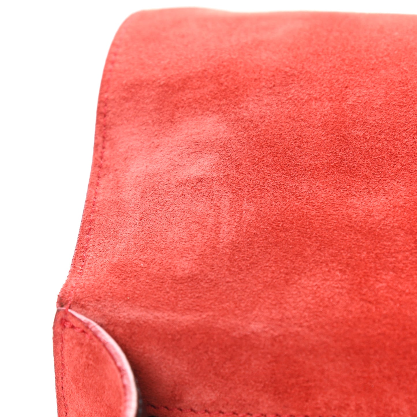 Suede Star Patchwork Monogram Small Spontini Saddle Bag Red