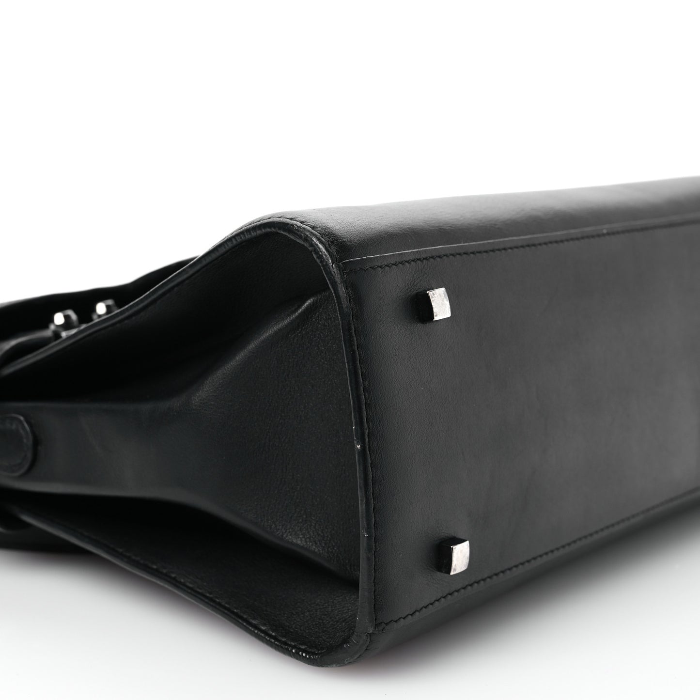 Calfskin MM Tempete Satchel Black
