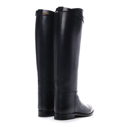 Hermes Box Kelly Jumping Boots 37 Black 4 of 9