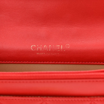 Chanel Lambskin Quilted Golden Class Wallet on Chain WOC Red 6 of 10