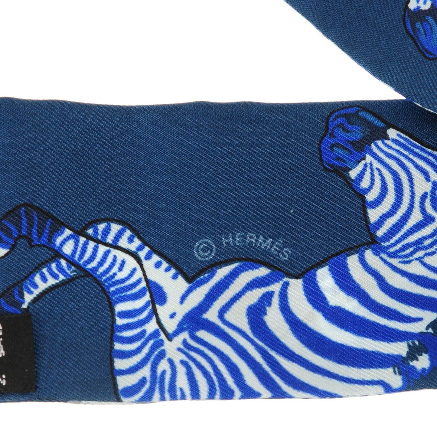 Silk Les Zebres Twilly Ardoise Bleu Roy Parme