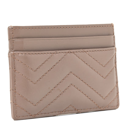 Gucci Calfskin Matelasse GG Marmont Card Holder Porcelain Rose 3 of 9