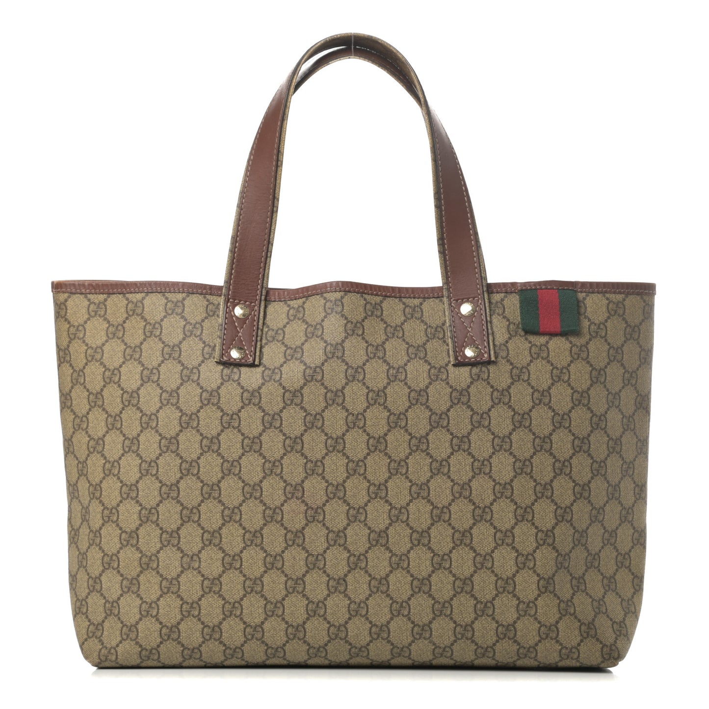 GG Plus Monogram Medium Signature Web Loop Tote Brown