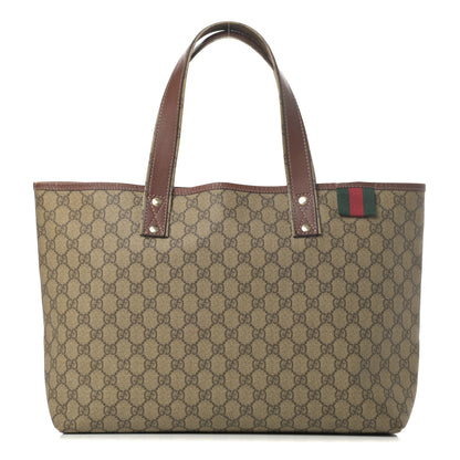 Gucci GG Plus Monogram Medium Signature Web Loop Tote Brown 1 of 17