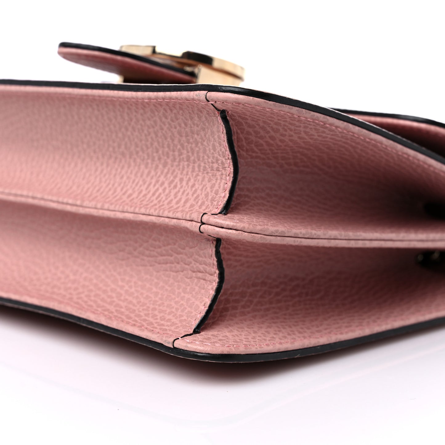 Dollar Calfskin Small Interlocking G Shoulder Bag Soft Pink