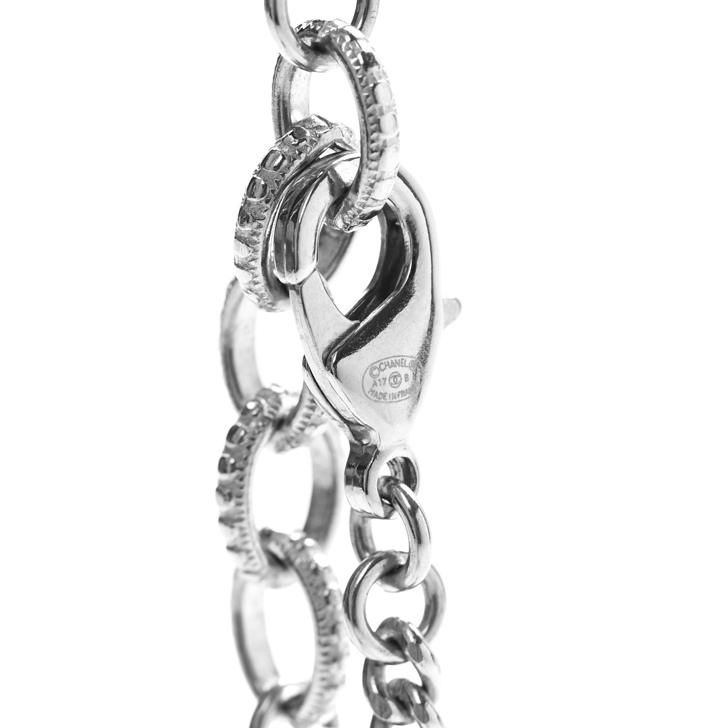 Chanel Pearl CC Star Long Necklace Silver 5 of 7