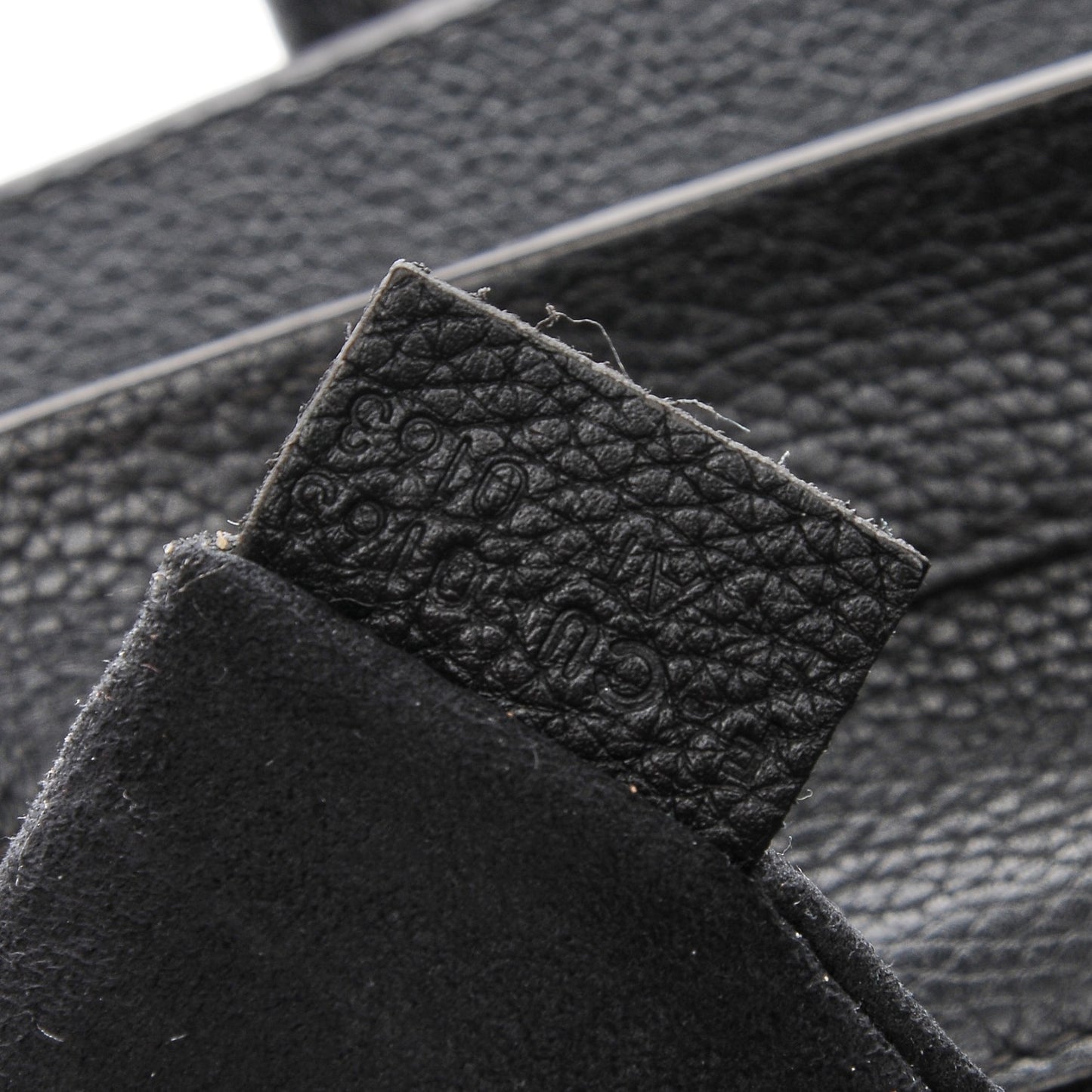 Drummed Calfskin Mini Luggage Black
