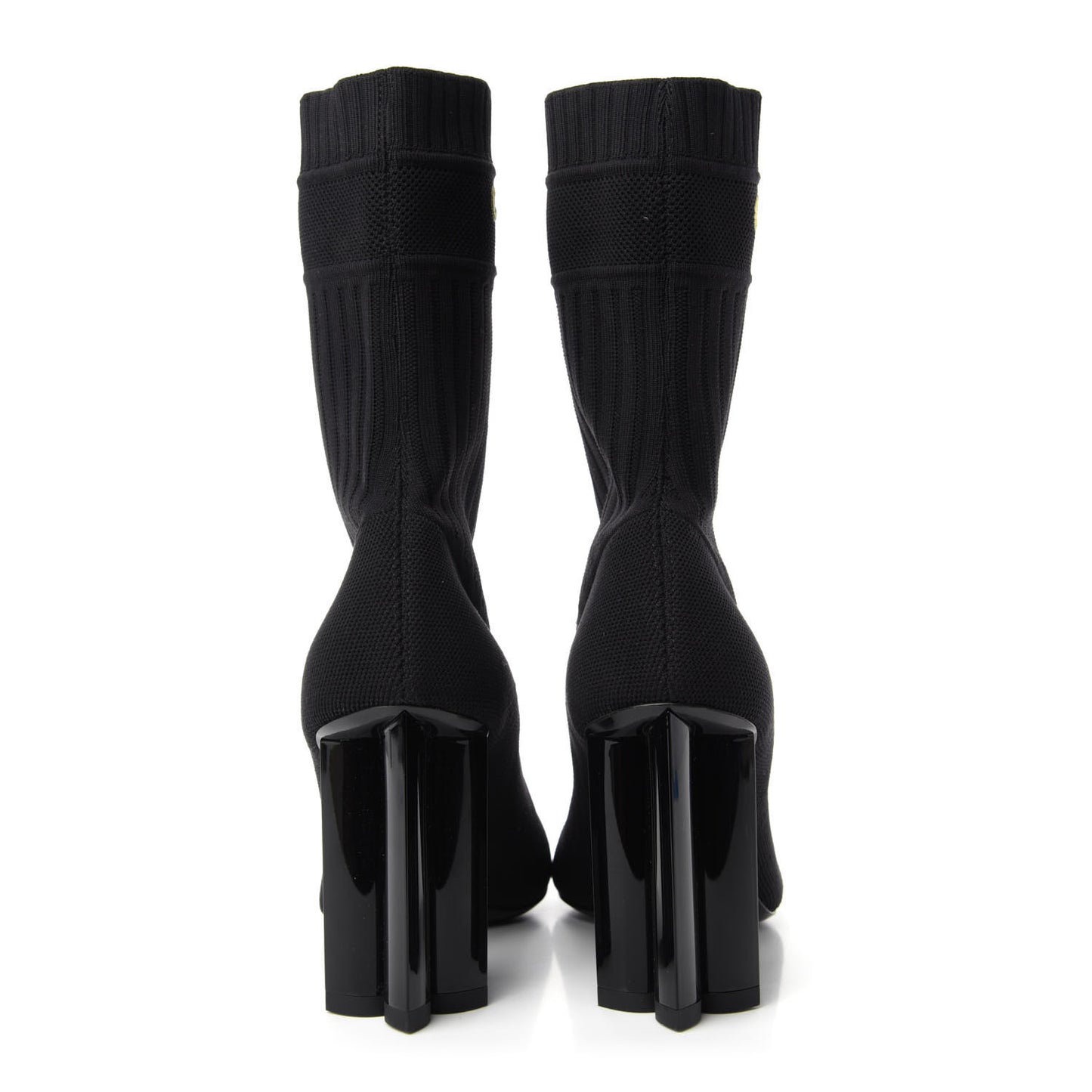 Stretch Fabric New Wave Silhouette Ankle Boots 37 Black
