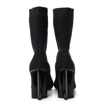 Louis Vuitton Stretch Fabric New Wave Silhouette Ankle Boots 37 Black 5 of 9