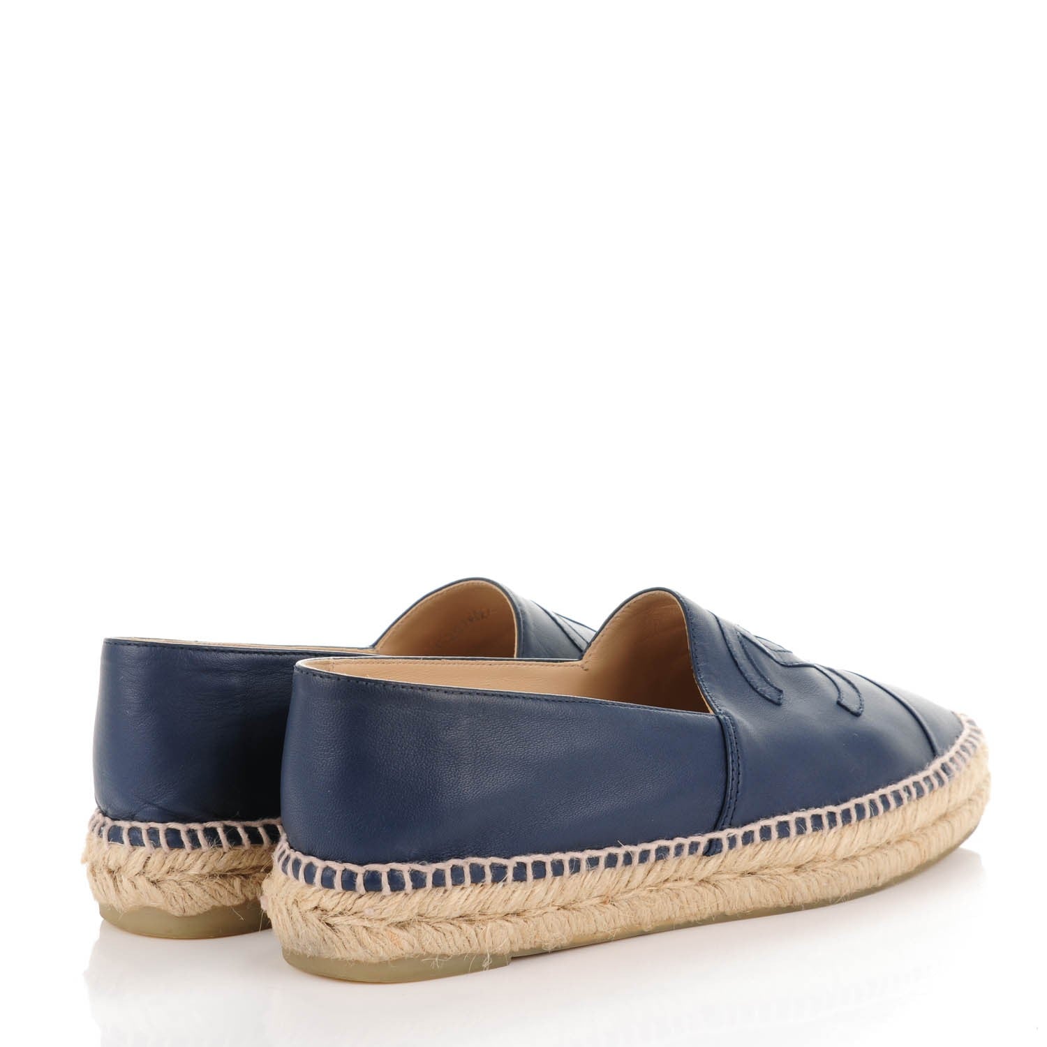 Chanel Lambskin CC Espadrilles 39 Dark Navy 4 of 9