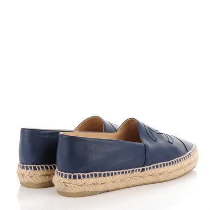 Chanel Lambskin CC Espadrilles 39 Dark Navy 4 of 9