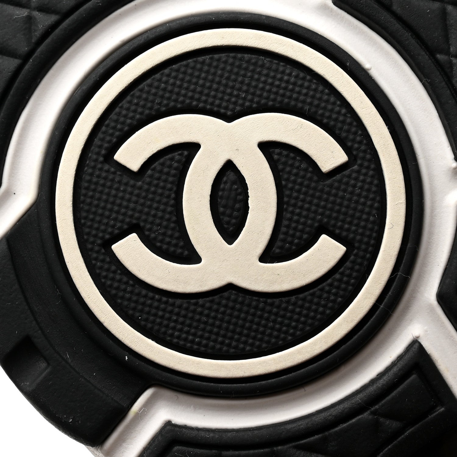 Chanel Tweed Suede Calfskin CC Sneakers 37 Black White 8 of 9
