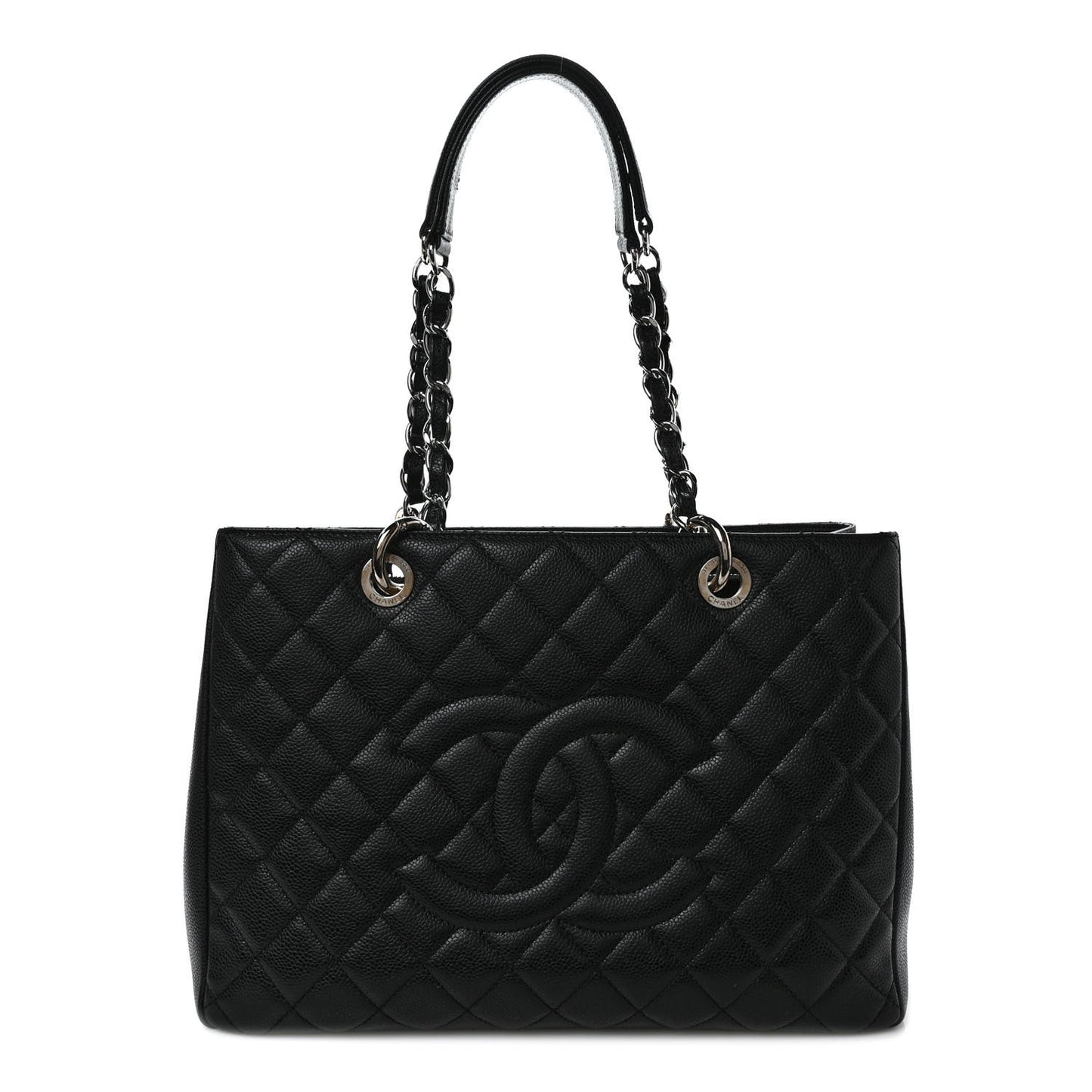 Caviar Quilted Grand Shopping Tote GST Black