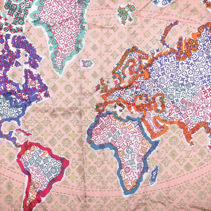 Louis Vuitton Silk World Square Scarf 2 of 5
