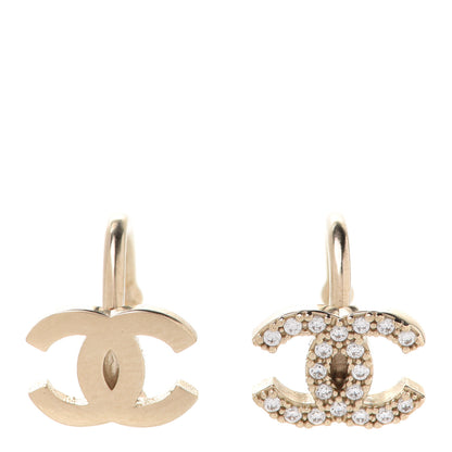 Chanel Metal Strass Lip Ring Set Gold 1 of 5