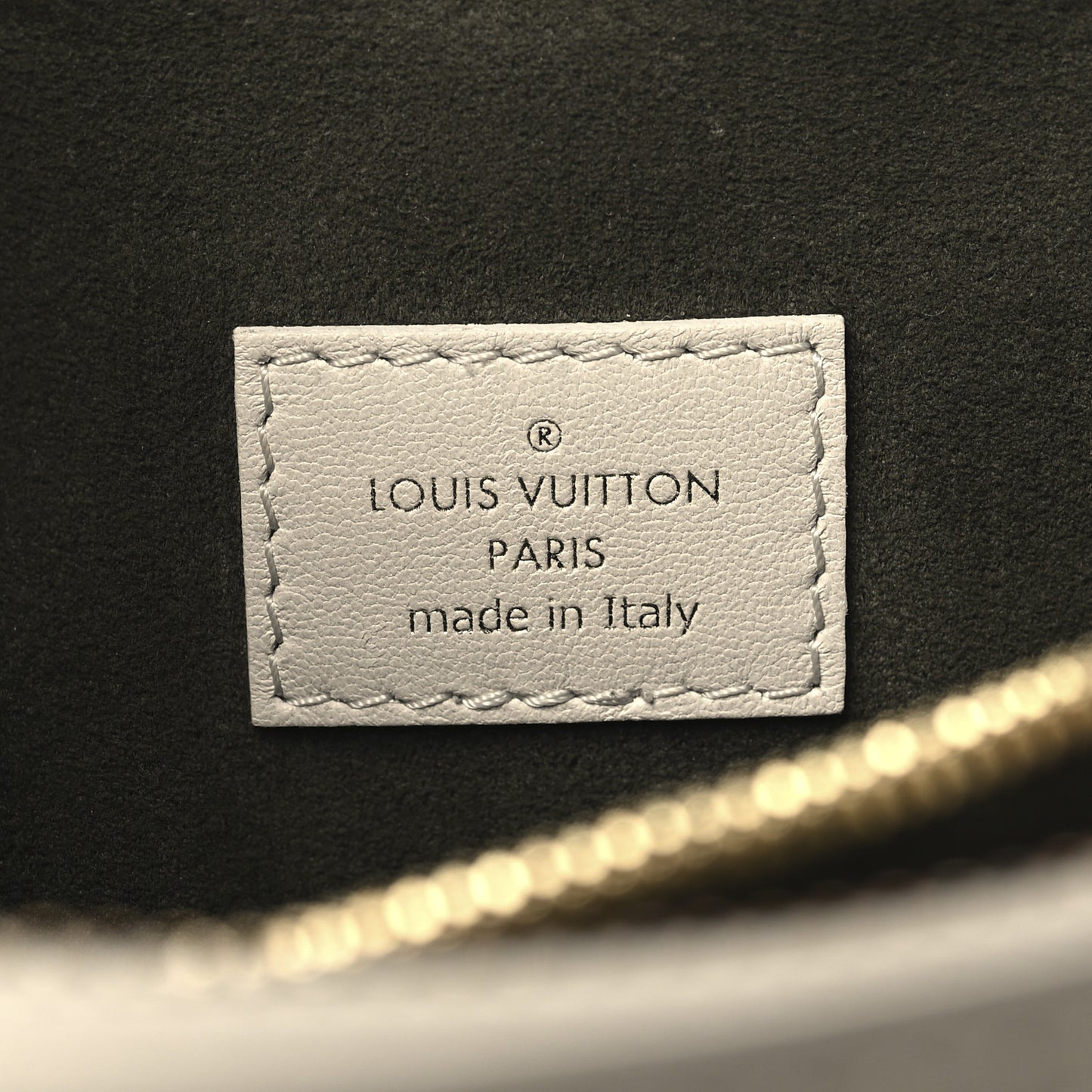 Lambskin Embossed Monogram Coussin PM Beige Cream