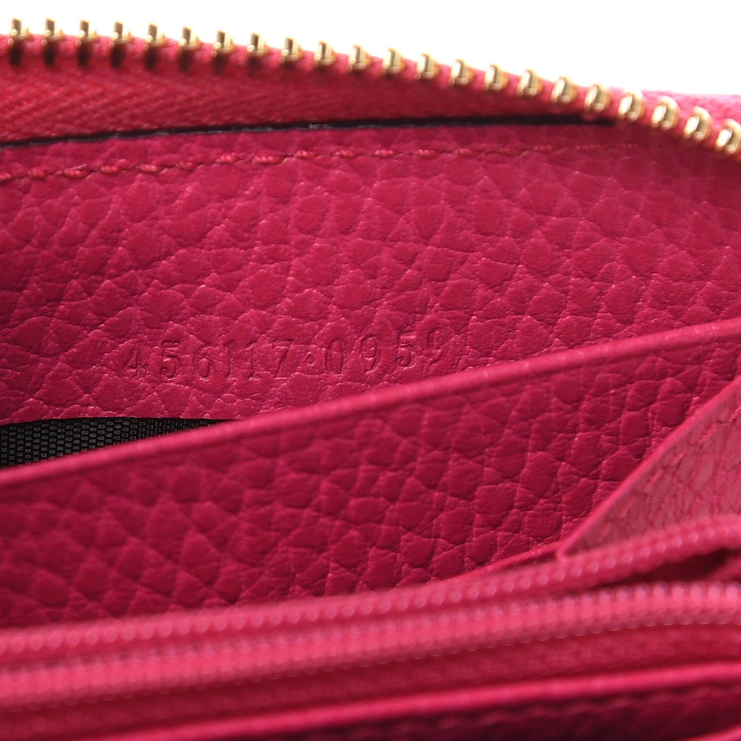 Dollar Calfskin GG Marmont Zip Around Wallet Box Pink