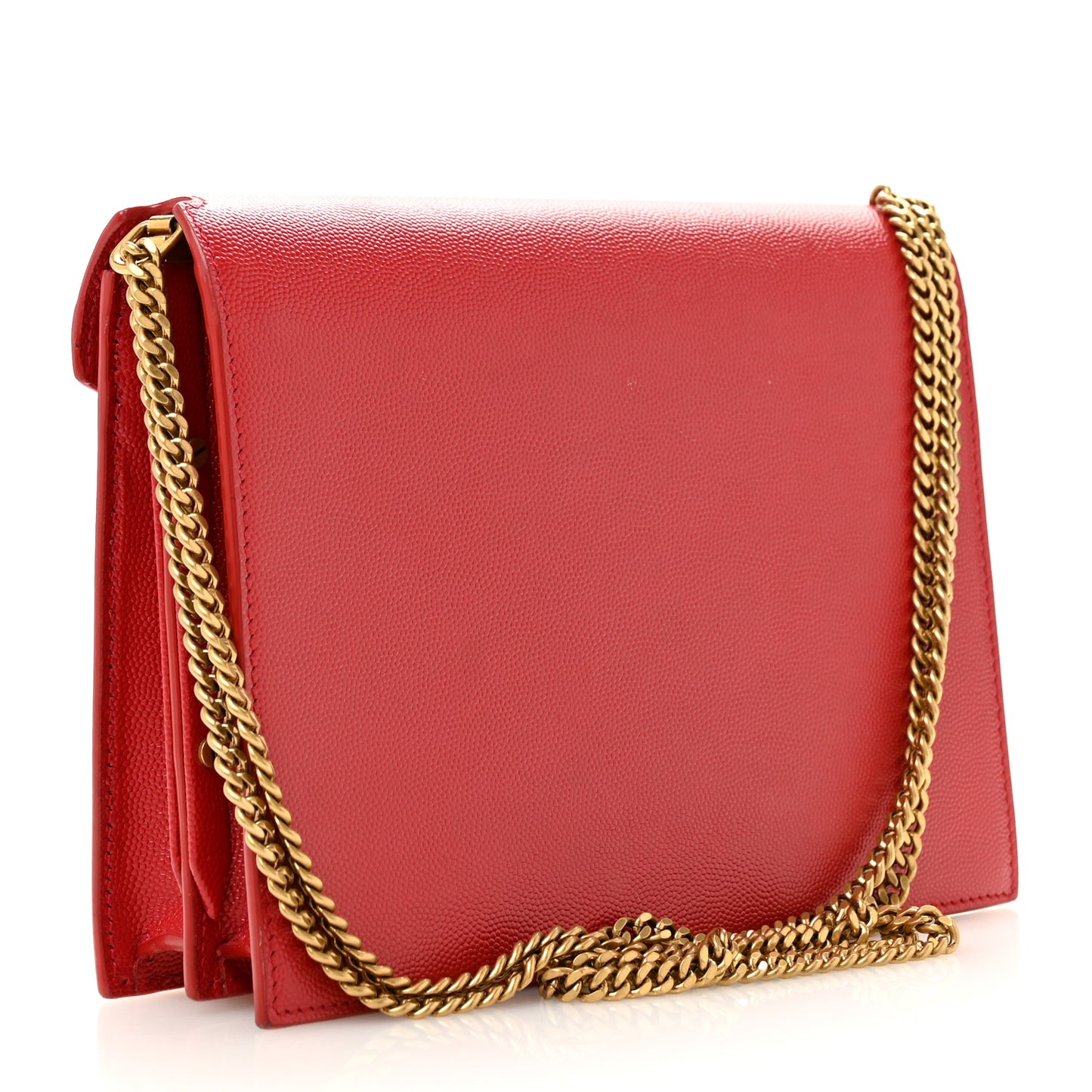 Grain De Poudre Monogram Cassandra Clasp Bag Red