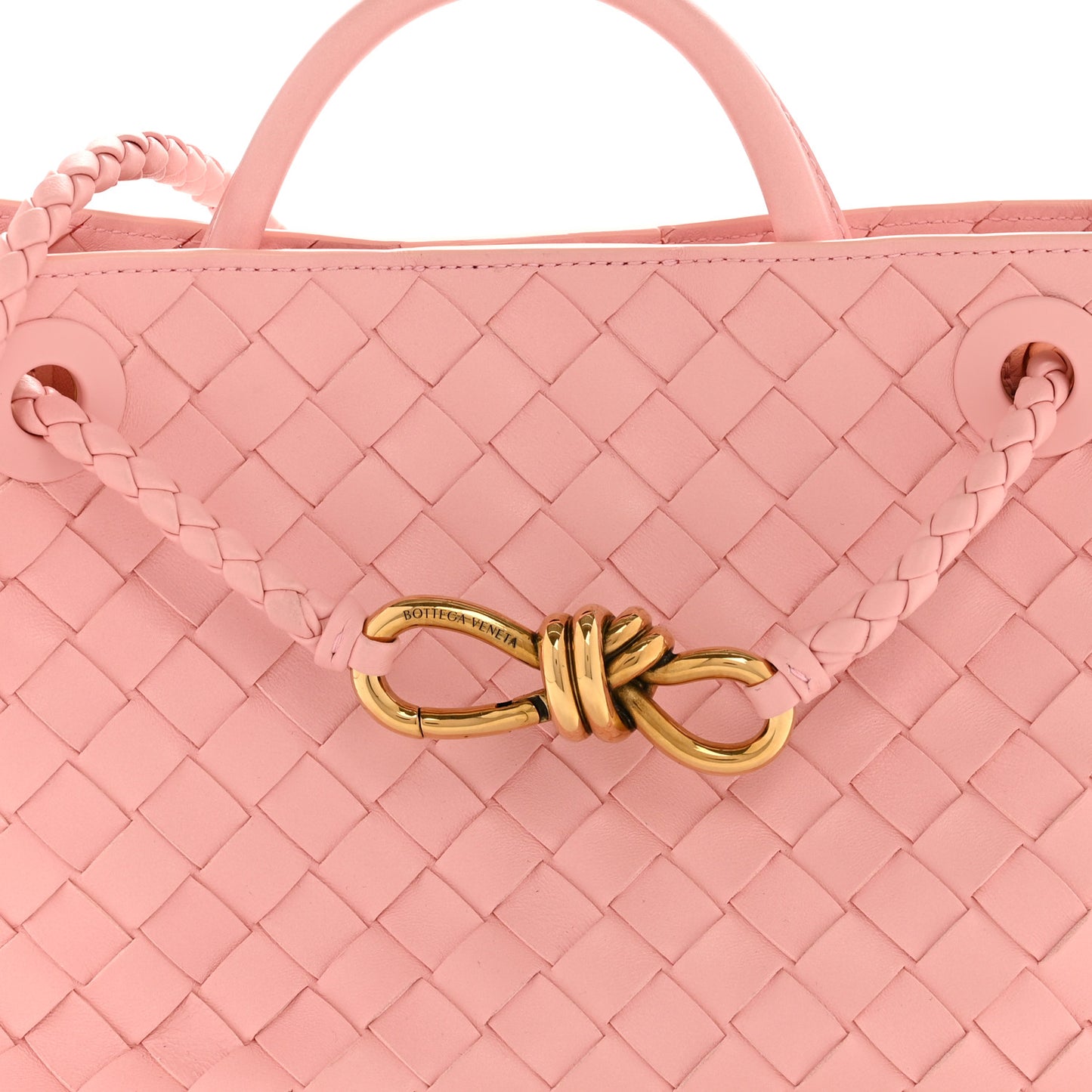 Nappa Intrecciato Small Andiamo Shoulder Bag Lotus