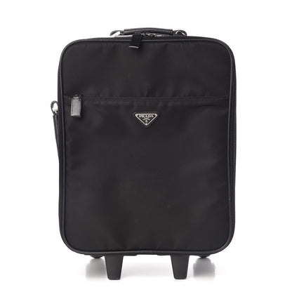 Prada Tessuto Nylon Saffiano Trolley Luggage Black 1 of 11