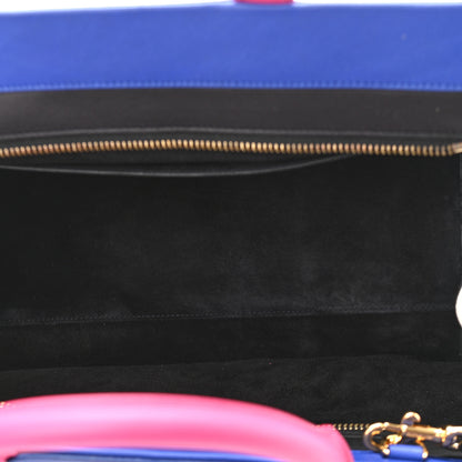 Saint Laurent Calfskin Small Cabas Rive Gauche Blue White Pink 4 of 10