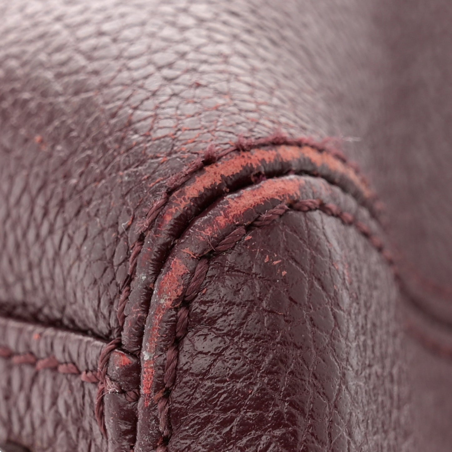 Calfskin Cerf Executive Shopper Tote Burgundy