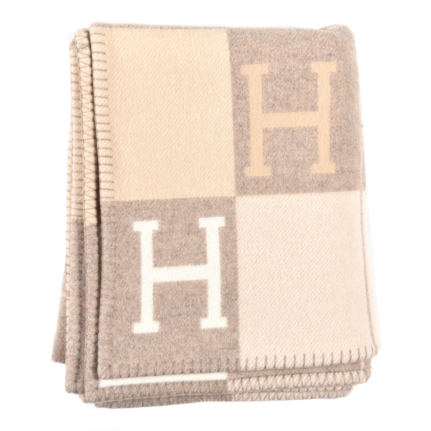Hermes Wool Cashmere Avalon III Blanket Coco Camomille 1 of 3