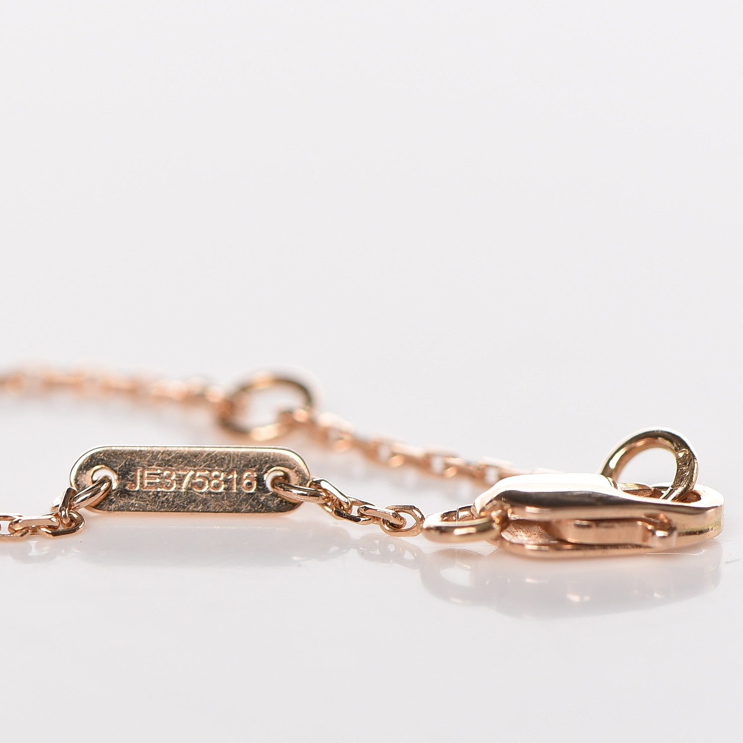 Van Cleef & Arpels 18K Rose Gold Carnelian Sweet Alhambra Heart Bracelet 12 of 13