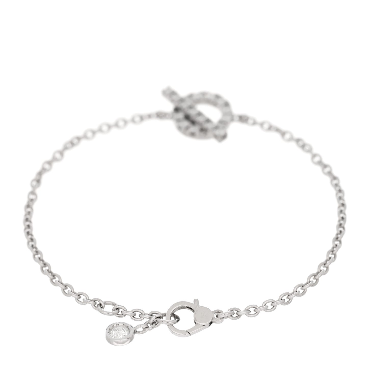 18K White Gold Diamond Finesse Bracelet XS