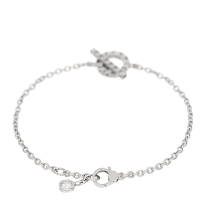 Hermes 18K White Gold Diamond Finesse Bracelet XS 2 of 4