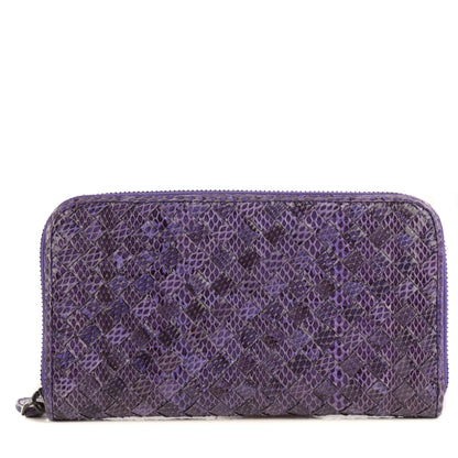 Bottega Veneta Ayers Livrea Intrecciato Zip Around Wallet Plum 1 of 10