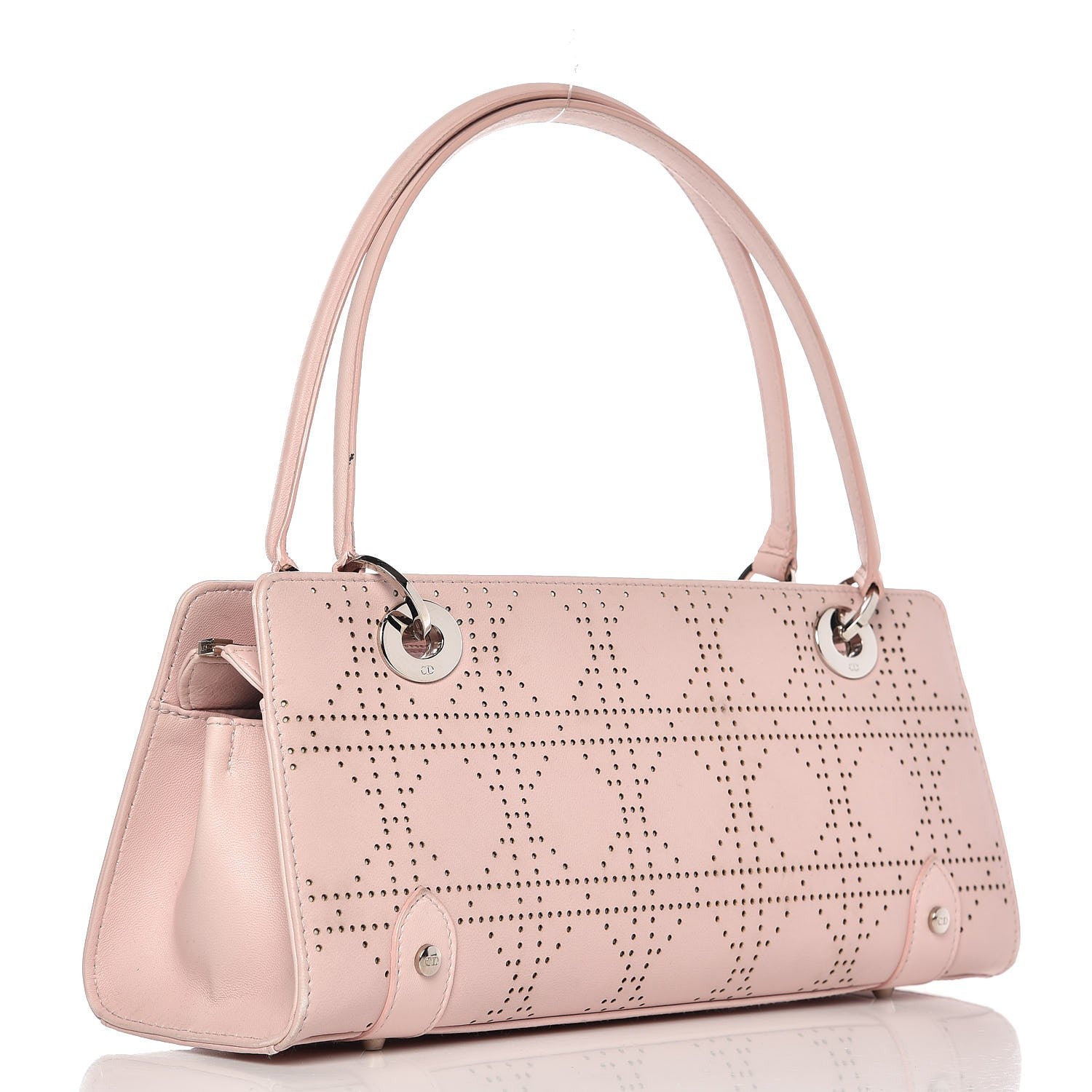 Christian Dior Calfskin Cannage Perforated East West Lady Dior Pink 3 of 11