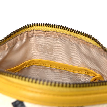 MCM Visetos Barrel Bag White Yellow 13 of 23