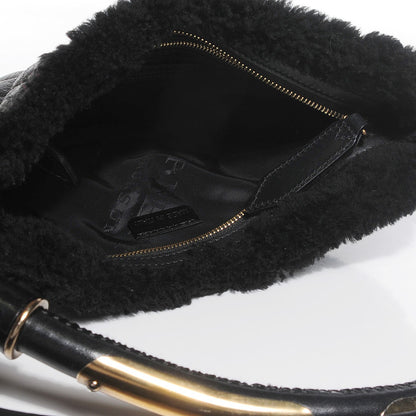 Burberry Sheepskin Quilted Shearling Small Cadet Black 6 of 13