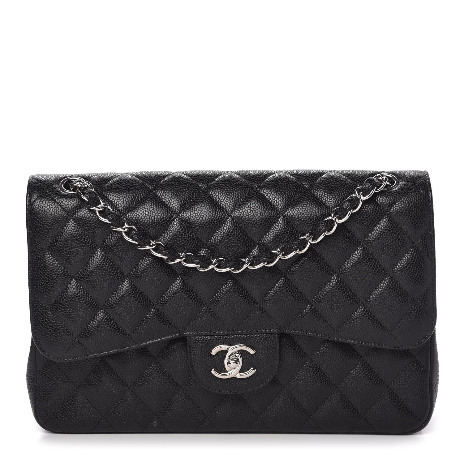 Chanel Caviar Quilted Jumbo Double Flap Black 1 of 11