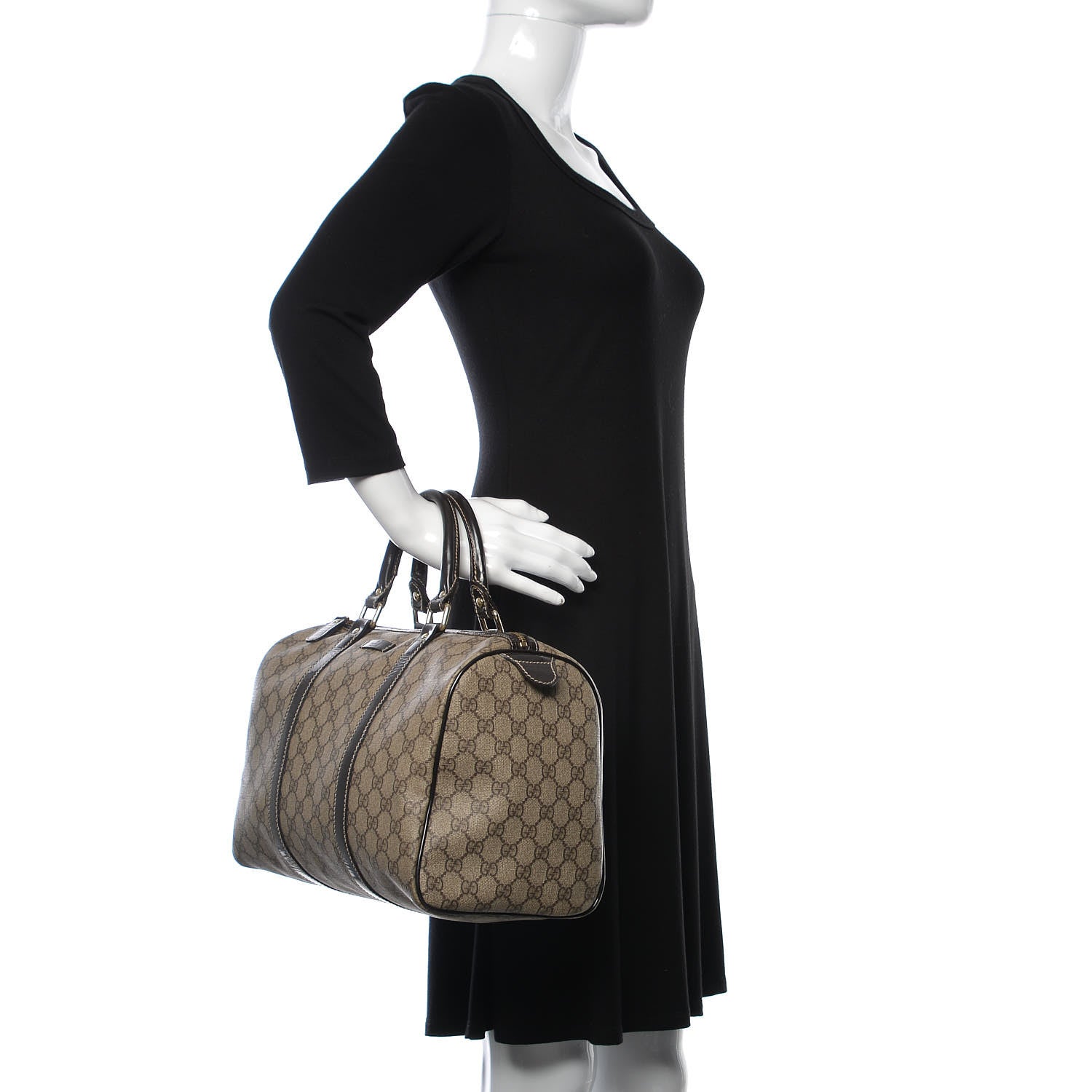 Gucci GG Plus Monogram Medium Joy Boston Dark Brown 2 of 9