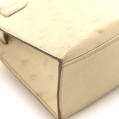 Hermes Ostrich Kelly Pochette Clutch Beton 11 of 15
