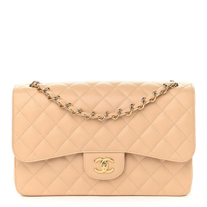 Chanel Caviar Quilted Jumbo Double Flap Beige Clair 1 of 10