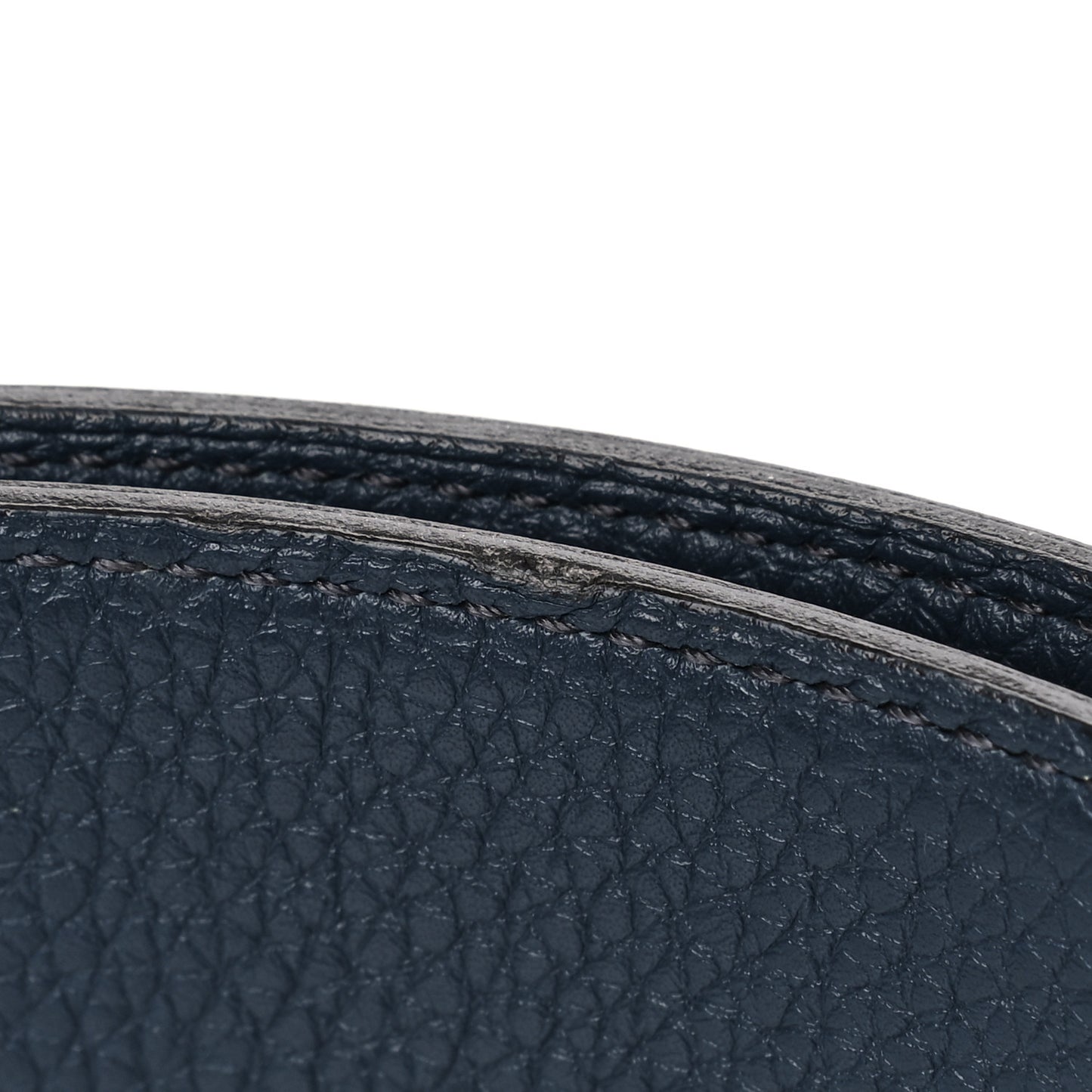 Togo Box 32mm Guilloche H Belt 80 Black Bleu De Prusse